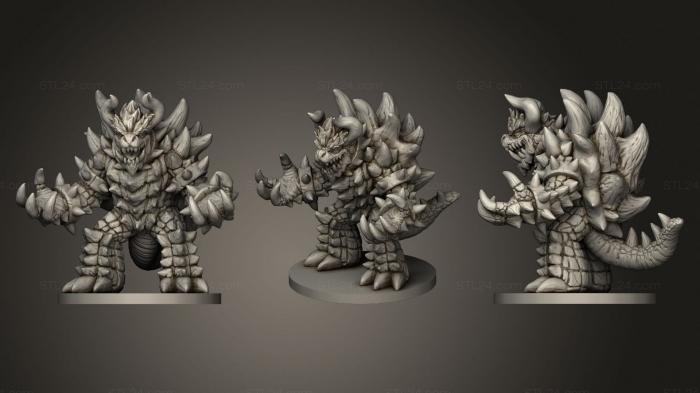 Figurines heroes, monsters and demons (Bowser, STKM_1901) 3D models for cnc